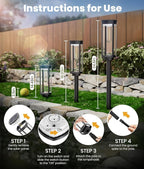 Solar Pathway Lights Outdoor, IP65 Waterproof Auto On/Off Solar Garden Lights - Image 7