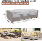 Patio Furniture Covers, Heavy Duty 600D Outdoor Furniture Cover Waterproof - Image 2