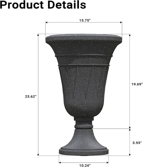 23" Tall Planters for Outdoor Plants Set of 2, Planter - Image 2