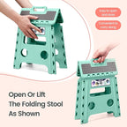 Delxo Folding Step Stool 13 Inch Non-Slip Foldable Stools - Image 8