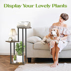 3 Tier Plant Stand Indoor Outdoor, Wood Metal Flower Shelf Pot Holder Clearance - Image 7