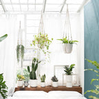 Mkono 3 Pack Macrame Plant Hangers Indoor Different Size Hanging Planter Basket - Image 2