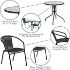 Flash Furniture Lila 28'' Round Glass Metal Table - Image 3