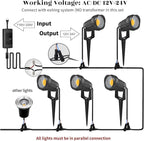 12W LED Landscape Lights Low Voltage, 3000K Warm White 12V AC/DC Waterproof - Image 5