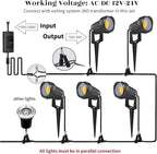 12W LED Landscape Lights Low Voltage, 3000K Warm White 12V AC/DC Waterproof - Image 5