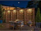 6 Pack Solar Fence Lights Outdoor Wall Lights Gold Plastic Solar Powered Deck - Image 4