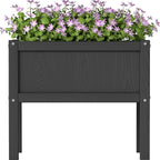 Raised Garden Bed with Drainage Hole Waterproof HDPE Elevated Planter Box with by KETOYARK