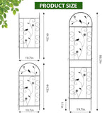 Metal Garden Trellis for Climbing Plants, 86.5" x 19.7" Metal Plant Trellis - Image 2
