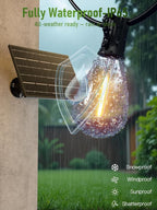 luckystyle 100FT Solar String Lights Outdoor Waterproof 2200K - Image 3