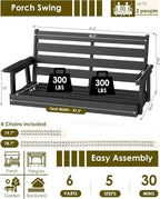 GREENVINES Porch Swing | 51’’ | HDPE Plastic | - Image 2