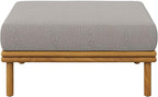 Modway Wren Teak Wood Outdoor Ottoman in Natural Driftwood - Image 8