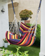 Halalona Hammock Chair Hanging Hammock Chair Rope Swing 2 Cushions - Image 2