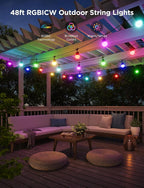 Govee Smart Outdoor String Lights 2, 48ft Outdoor Lights - Image 2