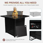 8 Pcs Patio Furniture Set with Fire Pit Table Wicker Outdoor Sectional Sofa - Image 6