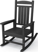 KINGYES Outdoor Rocking Chairs, HDPE All-Weather Patio Rocking Chairs High Back by KINGYES