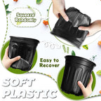 OJYUDD 60 Pack 1 Gallon Flexible Plant Nursery Pots, Thickened Soft Plastic - Image 3