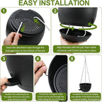 WOUSIWER Self Watering Hanging Planters, 2 Pack 10'' Plastic Pots - Image 7
