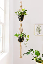 Mkono Macrame Plant Hangers Set of 4 Indoor Hanging Planter Basket Wall - Image 5