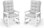 SERWALL Oversized Outdoor Rocking Chair Set of 2, HDPE Rocker by SERWALL