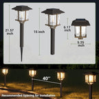 XMCOSY+ Solar Pathway Lights Outdoor, 2-Tone LED Waterproof Garden Outdoor - Image 7
