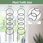 17.5 Inch Plant Trellis Indoor for Climbing Plants, Metal Trellis, Small Garden - Image 2