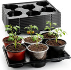 6 Cell Round Nursery Pot Trays for 6 Inch Pots, Thickened Sturdy Seedling Pot by RooTrimmer