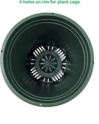 3 Gallon 6-Pack Plant Pots Nursery Pot Green Plastic Planters - Image 3
