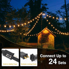 ZJOJO LED Outdoor String Lights, 100FT Outdoor Lights - Image 6