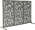 Oakland Living 6 ft. X 4 ft. Grey Freestanding Metal Privacy Screen Room Divider - Image 4