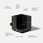 Veradek Block Series Cube Plastic Planter - Image 2