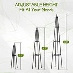 Obelisk Trellis for Climbing Plants Outdoor, 5.2 Ft Garden Trellis for Potted - Image 5