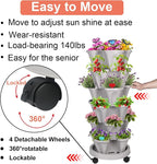 GameXcel Vertical Planter, 6 Tier Stackable Strawberry Planter - Image 2