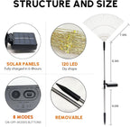 Solar Garden Firework Lights Outdoor Waterproof 6 Pack Solar Powered Art Stake - Image 8