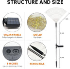 Solar Garden Firework Lights Outdoor Waterproof, 2 Pack Solar Powered Art Stake - Image 6