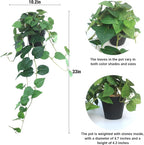 alyptus Fake Pothos Hanging Plants – 33" Set of 2 Faux Ivy Vines - Image 3