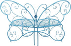 Alpine Corporation BAZ400BL Indoor Outdoor Metal Butterfly Shaped Garden Bench - Image 10
