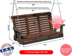 Poly Lumber Wood 5FT Porch Swing Amish Craftsmandship Made in USA HDPE - Image 2
