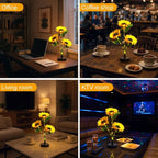 Upgraded Solar Sunflower Lights, 2 Pack Solar Garden Lights - Image 2