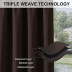 RYB HOME Blackout Curtains Outdoor 1 Panel, Wide 52 x Long 95 inch - Image 6