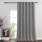 NICETOWN Patio Door Silver Grey Curtains Room Darkning 95" L by 84" W, Thermal by NICETOWN
