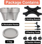 Vertical Planter 4 Tier Stackable Planters Garden Planters Strawberry Herb - Image 8