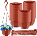 Roshtia 50 Pcs 5.1 inch Plastic Hanging Plant Pots by Roshtia