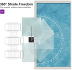 PURPLE LEAF Patio Umbrella 8' X 8' Rectangle Cantilever Umbrella Large Aluminum - Image 5