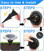 Solar Ground Lights, Waterproof Solar Garden Lights, Upgraded Outdoor Garden - Image 5