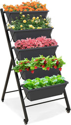 Giantex Vertical Raised Garden Bed on Wheels, Elevated Planter Raised Beds - Image 9