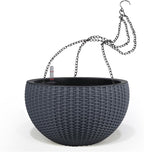 Dexceder 10.5 Inch Large Self Watering Hanging Planters Indoor Outdoor by Dexceder