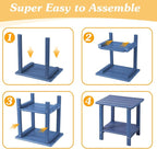 Adirondack Outdoor Side Table, 2-Tier Sturdy Patio End Table Weather Resistant - Image 5