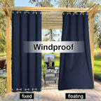 NICETOWN Navy Blue Outdoor Curtain - Image 5