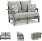 Signature Design by Ashley Outdoor Visola Patio HDPE Loveseat - Image 6