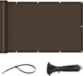 LOVE STORY 3.3'x19.7' Brown Balcony Screen Privacy Fence Cover UV Protection by LOVESTORY